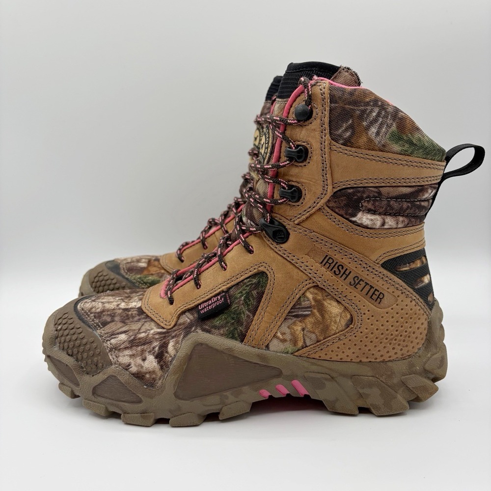 Irish Setter Red Wing 2862 VaprTrek 8" Waterproof Boots Women's Sz 7.5 Camo